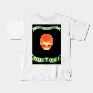 Buitoni Pastina Glutinata Italian Pasta Food Art Deco Advertisement Vintage Kids T-Shirt